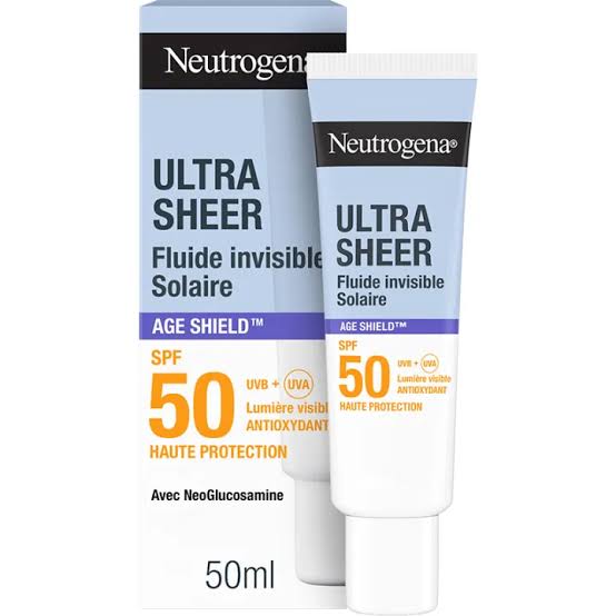 Neutrogena Ultra Sheer Fluide Invisible Age Shield SPF50+ Yüz Güneş Kremi (50 ml) krem